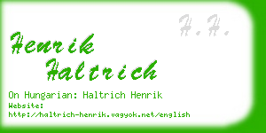 henrik haltrich business card